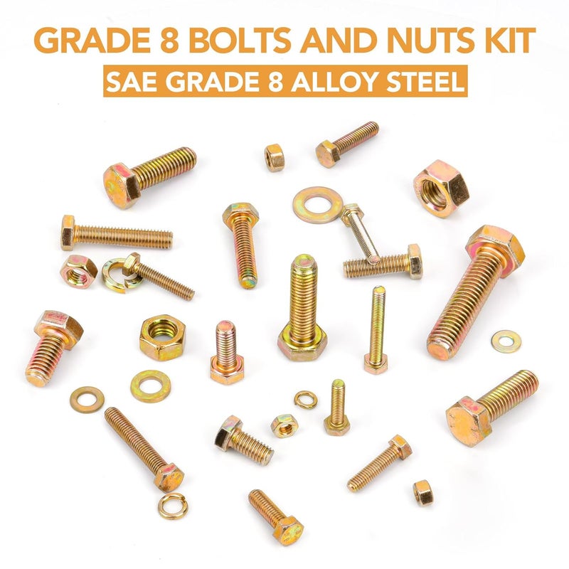 VIGRUE 1045PCS Grade 8.8 Metric Bolts and Nuts Assortment, M4 M5 M6 M8 M10 Bolt Assortment, Heavy Duty Zinc Plated, Length from 12mm - 30mm - Image 5